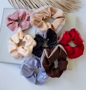 Резинка для волос, атласная, цвет розовый, арт.061.093