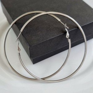 zlatto Серьги конго из гипоаллергенной стали, цвет серебристый, арт. 411.597