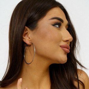 zlatto Серьги конго из гипоаллергенной стали, цвет серебристый, арт. 411.597
