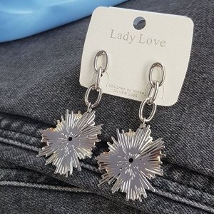 Серьги Dolce металлические, цвет серебро, арт.49.0473