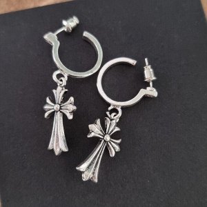 zlatto Серьги кресты готические, покрытие: посеребрение, арт.001.787