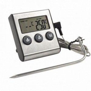 Кухонный электронный таймер-термометр с выносным щупом