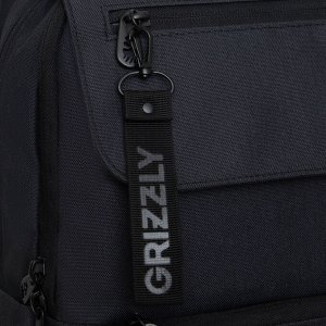 Рюкзак молодежный GRIZZLY с карманом для ноутбука 13", потайным карманом, клапан, для девочки, женский