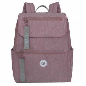Рюкзак молодежный GRIZZLY с карманом для ноутбука 13", потайным карманом, клапан, для девочки, женский