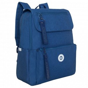 Рюкзак молодежный GRIZZLY с карманом для ноутбука 13", потайным карманом, клапан, для девочки, женский