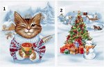 Полотенце кухонное вафельное &quot;Время сказочных историй&quot; вид 1,2,3 47*61 см