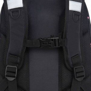 Рюкзак школьный GRIZZLY с карманом для ноутбука 13", анатомической спинкой, для девочки
