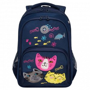 Рюкзак школьный GRIZZLY с карманом для ноутбука 13", анатомической спинкой, для девочки