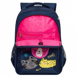 Рюкзак школьный GRIZZLY с карманом для ноутбука 13", анатомической спинкой, для девочки