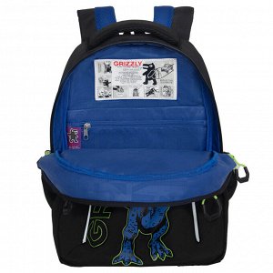 Рюкзак школьный GRIZZLYс карманом для ноутбука 13", анатомической спинкой, для мальчика