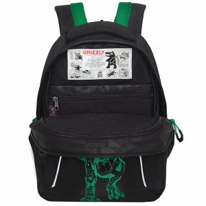 Рюкзак школьный GRIZZLYс карманом для ноутбука 13", анатомической спинкой, для мальчика