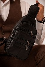 Мужская сумка через плечо. Натуральная кожа
