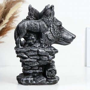 Фигура "Волк" 24х22х33см, серебро