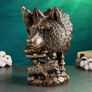 Фигура гипс «Волк» 24x22x33 см, под бронзу