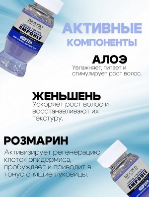 Imonpro Professional hair ampoule Ампула против выпадения волос (голубая) Losing control ampoule