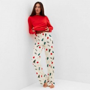 Пижама новогодняя женская (лонгслив, брюки) KAFTAN Christmas tree