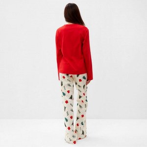Пижама новогодняя женская (лонгслив, брюки) KAFTAN Christmas tree