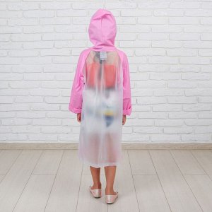 Дождевик детский "Гуляем под дождем", розовый, L  3136882