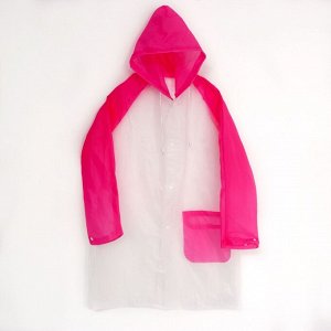Дождевик детский "Гуляем под дождем", розовый, L  3136882
