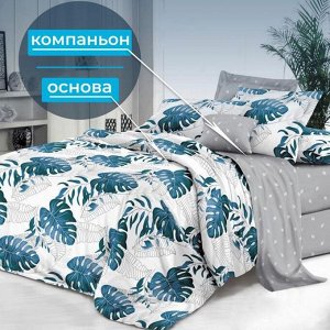 Комплект постельного белья 1,5-спальный, на молнии, поплин (Бразильянка)