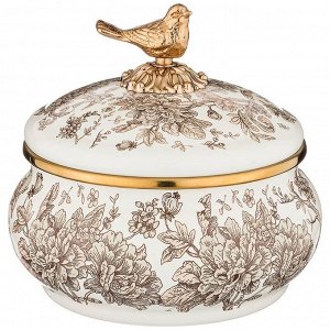 Эмалированная сахарница ROYAL GARDEN, 850 мл - Элегантный аксессуар для кухни, 1 шт.