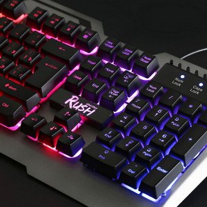 Клавиатура игровая с подсветкой мультимедийная 354 RUSH USB черная (SBK-354GU-K)
