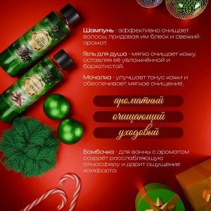 Новогодний подарочный набор косметики «Волшебница зима» для душа и ванны, зеленая серия