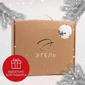Плед с рукавами "Этель" "Снежинки" (вид2) 150*200 см,100% п/э, корал-флис 220 гр/м2