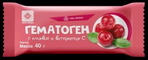 Гематоген с Клюквой и вит. С 40г БАД