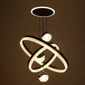 Люстра потолочная BayerLux «Ансел», LED, 174 Вт, 3000-6000К, черный, 60x60x120 см