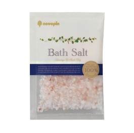 Гималайская розовая соль и морская соль из залива Шарк-Бэй  для принятия ванны "Bath Salt  Novopin Natural Salt" (1 пакет 50 г)