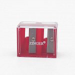 Zinger Точилка для косметических карандашей двойная / Classic SH-21, пластик, в ассортименте