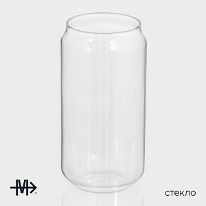Стаканы «Брук» Magistro, 450 мл, 7.5x15 см, набор 2 шт., стекло, прозрачные