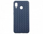 Чехол Samsung A305F Galaxy A30 2019/A205F Galaxy A20 2019 Плетеный (синий)