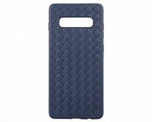 Чехол Samsung G975F S10+ Плетеный (синий)