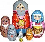 Матрешка &quot;Колобок&quot; 7 перс. арт.Р-45/742 (РНИ) /32