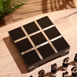 Игра настольная «Крестики-нолики», 20x20 см, манговое дерево, сталь