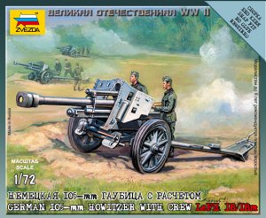 Зв.6121 Немецкая 105 мм гаубица с расчетом/40