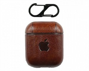 Чехол AirPods Leather темно-коричневый