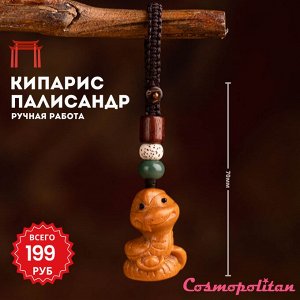 Символ 2025 Деревянная змея, брелок-подвеска