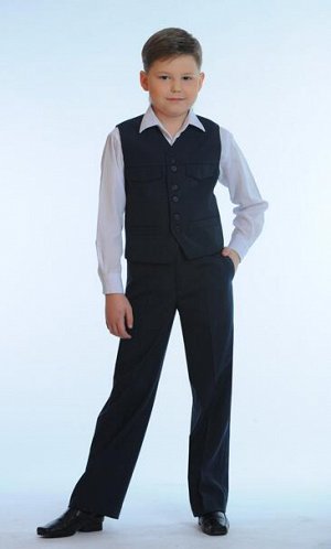 Школьные брюки для мальчика Чёрный.Арт.121