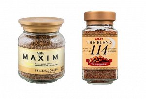 Кофе растворимый AGF Maxim и UCC The Blend 114 [80+90 г, Япония]