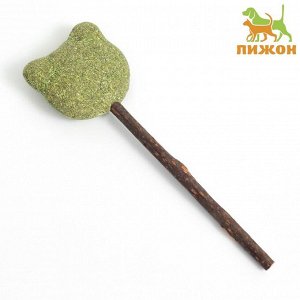 Игрушка для кошек из кошачьей мяты «Киса» на палочке из мататаби, 13 см