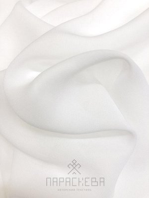 Тюль Лакшери вуаль-креп белый арт.16022 (500х270-1шт)