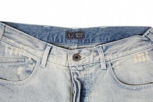 Клубные мужские джинсы с потёртостями – классика «5 карманов» №286