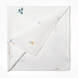 Дорожка на стол Этель «Полевые цветочки» 40x146 см, рогожка 176 г/м², 100% хлопок, белая