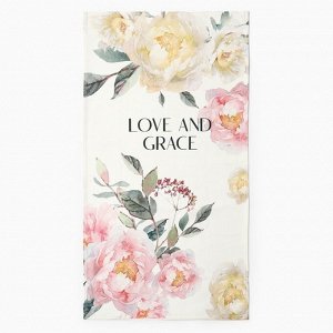 Набор подарочный Love and grace: полотенце, варежка-прихватка, кухонная лопатка, венчик, губка