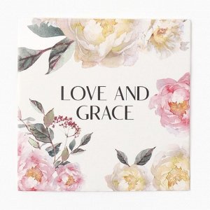 Набор подарочный Love and grace: полотенце, варежка-прихватка, кухонная лопатка, венчик, губка