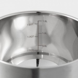 Миска из нержавеющей стали с мерной шкалой, 1,4 л, d=17 см,