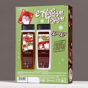 Подарочный набор новогодний «С НГ, бро»: гель для душа и шампунь для волос, 2x250 мл, Чистое счастье